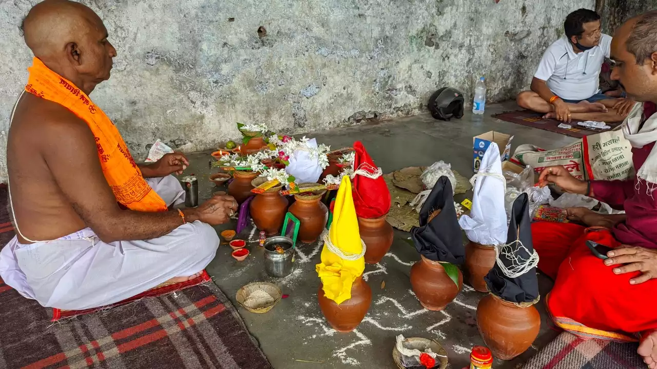 The Image of Narayanbali pooja- Nasik Trimbakeshwar Shradh