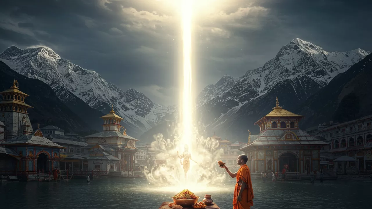 Image of A mid age person doing rituals- Pitrupaksha pilgrimage planning